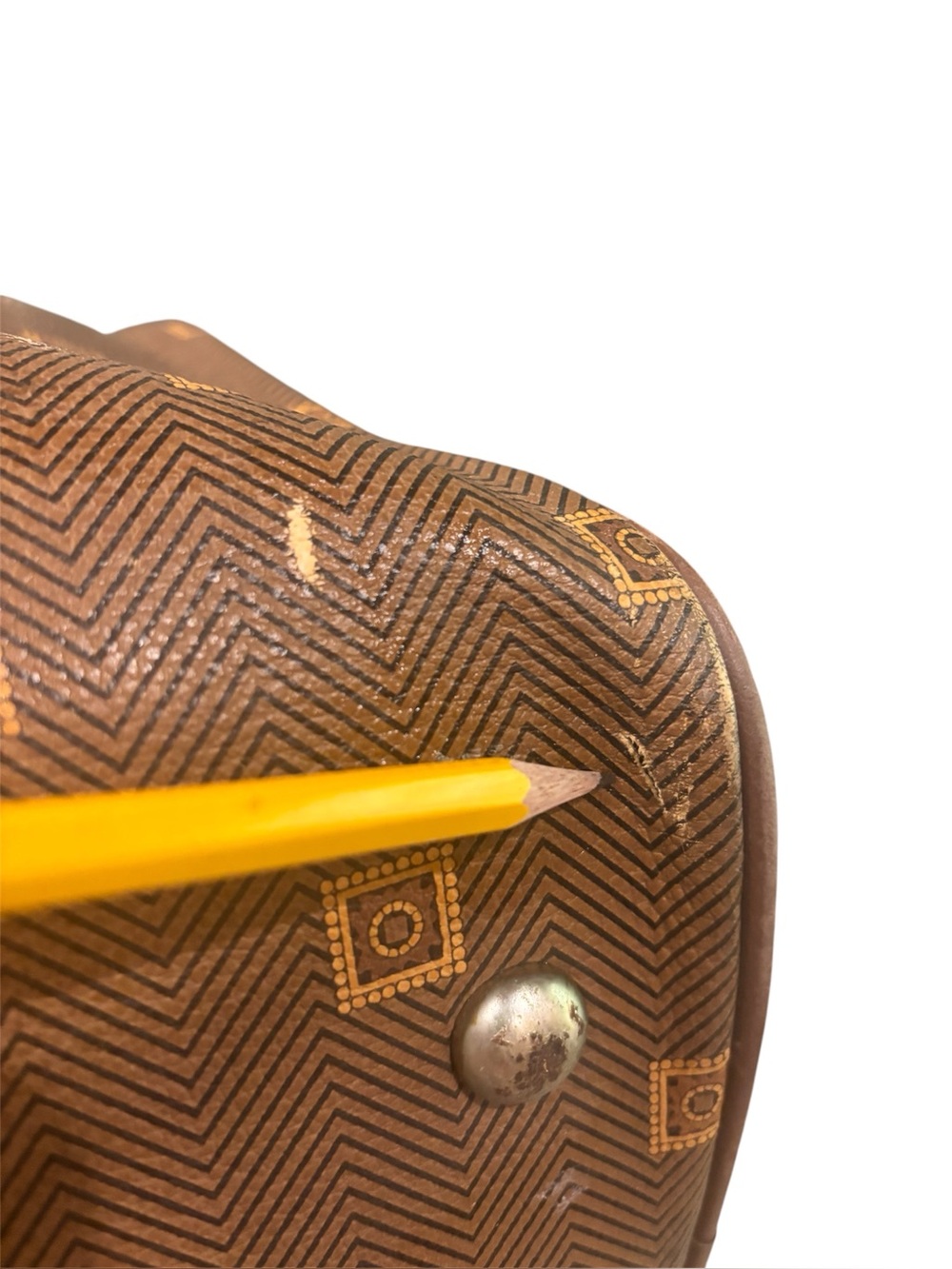 Texier seduction vintage 80s/90s leather trimmed duffle weekender bag - Picture 14 of 17